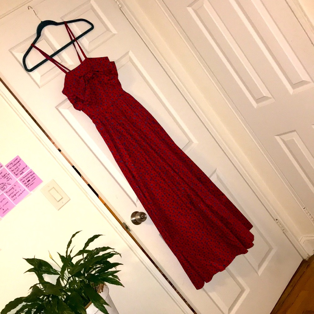 Laura Ashley Red Dress * Real Vintage Britain * XS